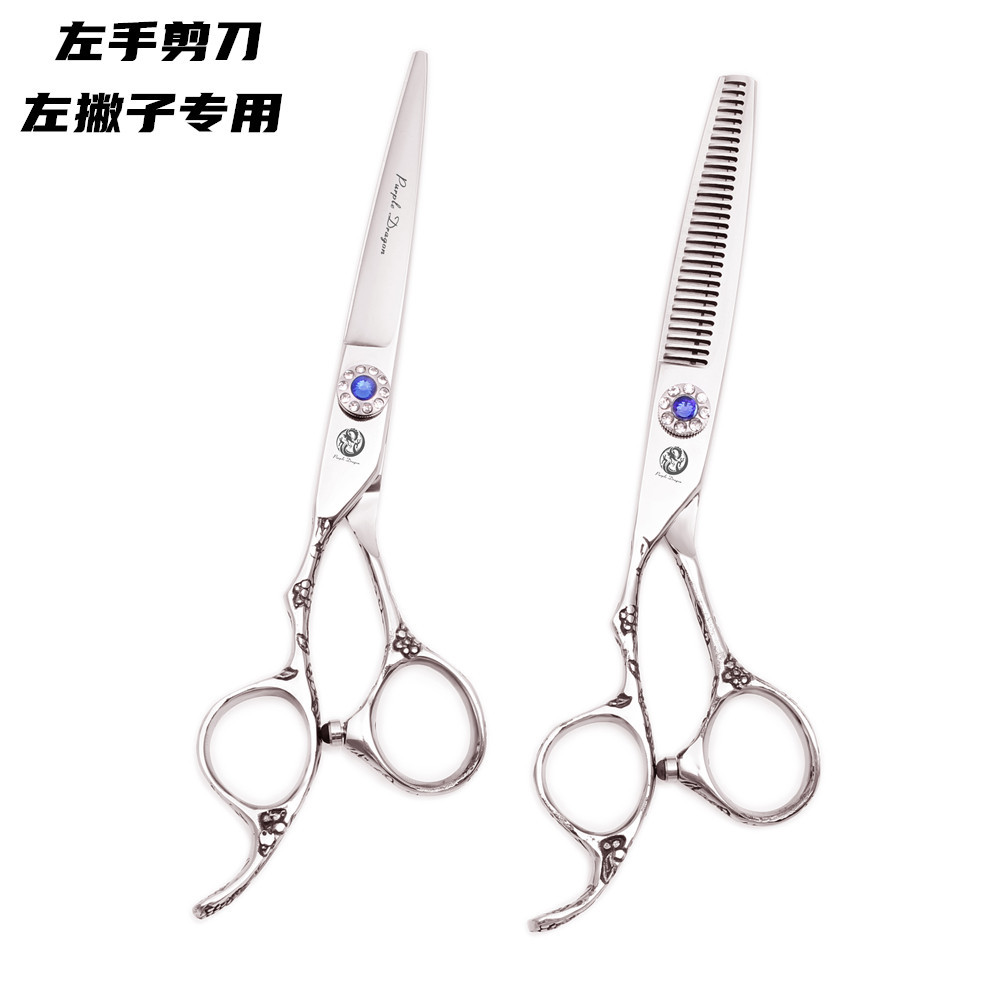 New Purple Dragon Professional Left-Handed Hairdressing Scissors Left ...