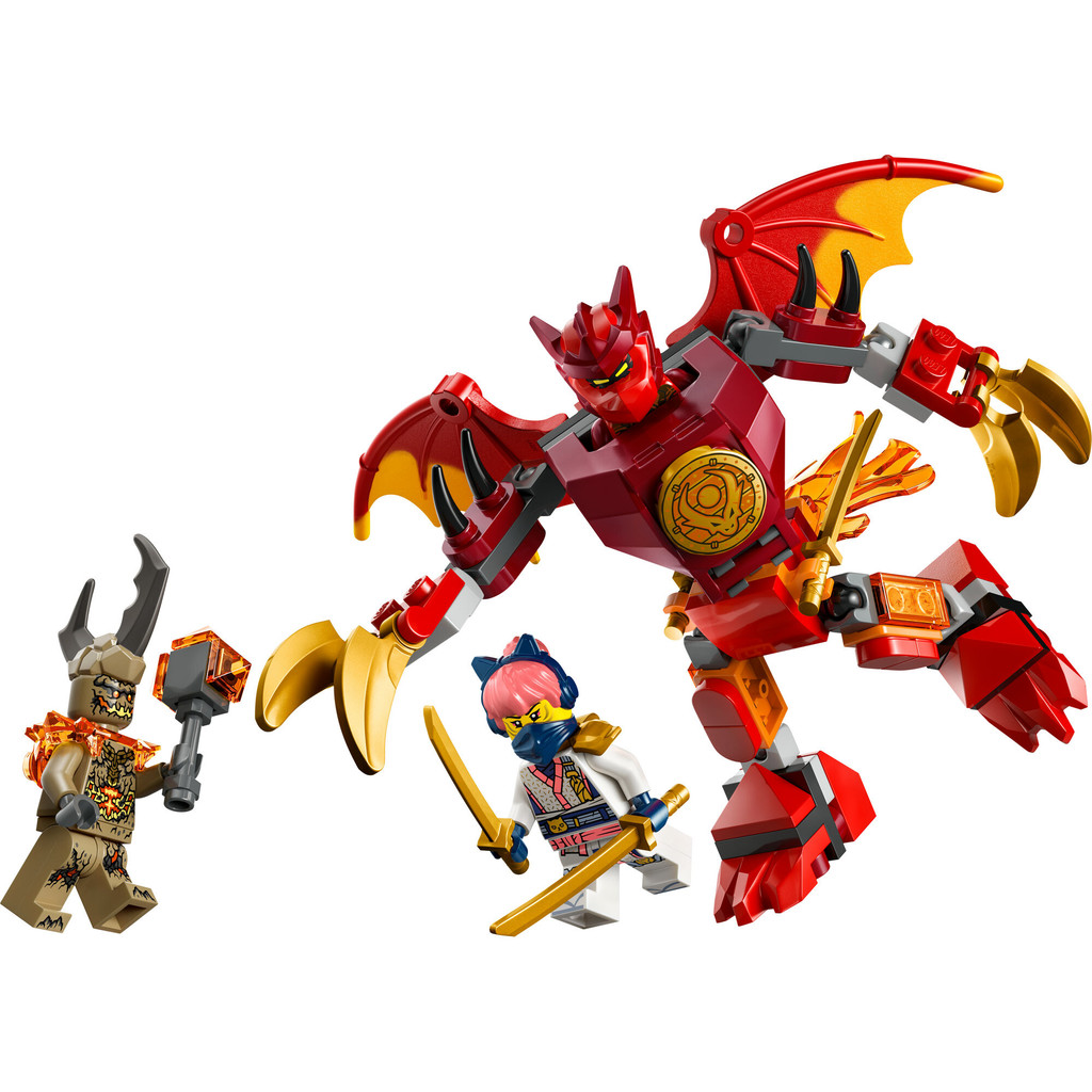 LEGO Ninjago 71851 Kai's Dragon Mech Battle Pack (85 Pieces), Building Block, Toys, Bricks - Gambar 3