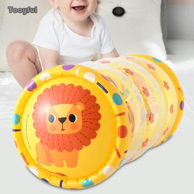 smiling baby lying on the floor with a pacifier in its mouth 48743128 PNG