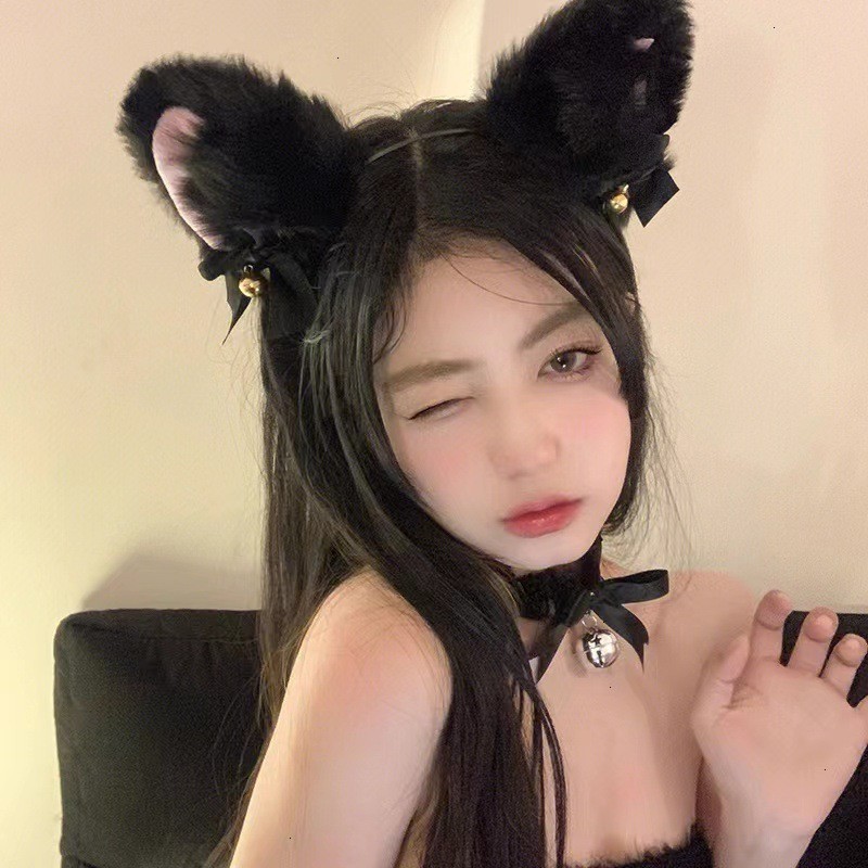 POPmaker Bando Telinga Kucing Lucu Dengan Lonceng - Gambar 2