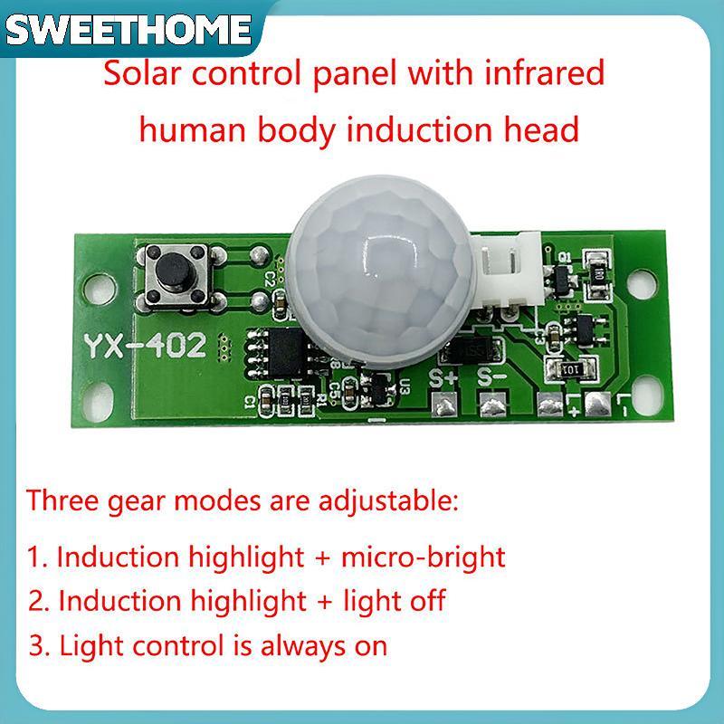 SWEETHOME 1Pc 3.7V DIY Solar Lamp Board Control Sensor Night Light ...