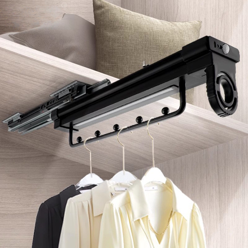 Automatic Clothes Drying Rack Vertical Clothes Rod Telescopic Bracket ...