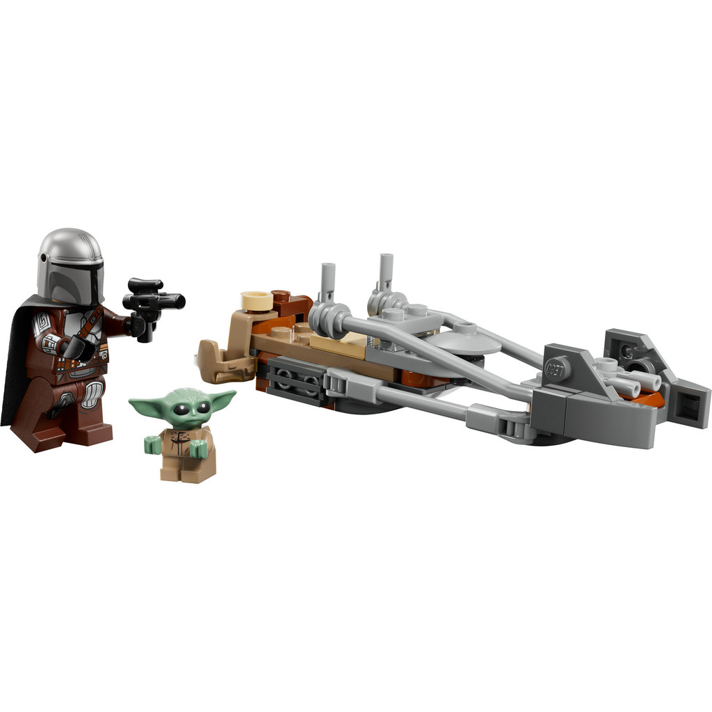 LEGO Star Wars 75436 The Mandalorian & Grogu's Speeder Bike (58 Pieces), Building Block, Toys, Bricks - Gambar 2