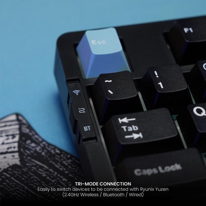 SADES RYUNIX YUZEN XO-787 / XO787 Gaming Keyboard Mechanical TKL HOT SWAP GASKET Tri-mode Connection - Gambar 3