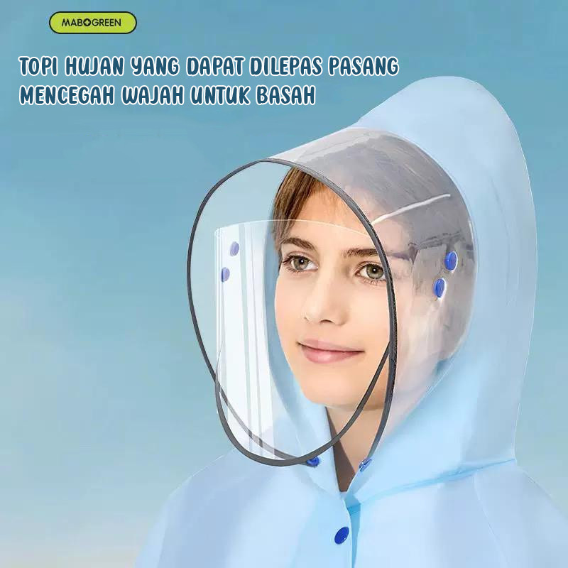 Jas Hujan Anak Bahan EVA Ringan Tahan Air dengan Sleting Kancing dan Topi Motif Kartun untuk Anak Usia 5–12 Tahun - Gambar 3