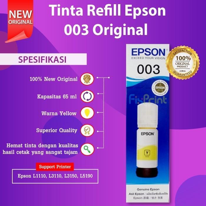 FixPrint EPSON 003 Tinta Original Printer L1210 L3116 L3210 L3156 L5190 L5296 - Gambar 3