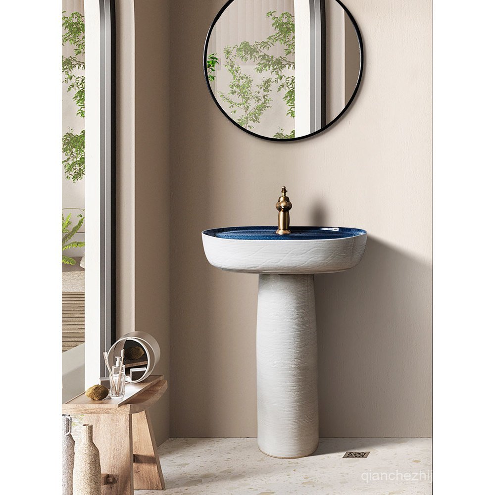 Freestanding Washbasin Column Basin Handwashing Basin Floor-standing ...