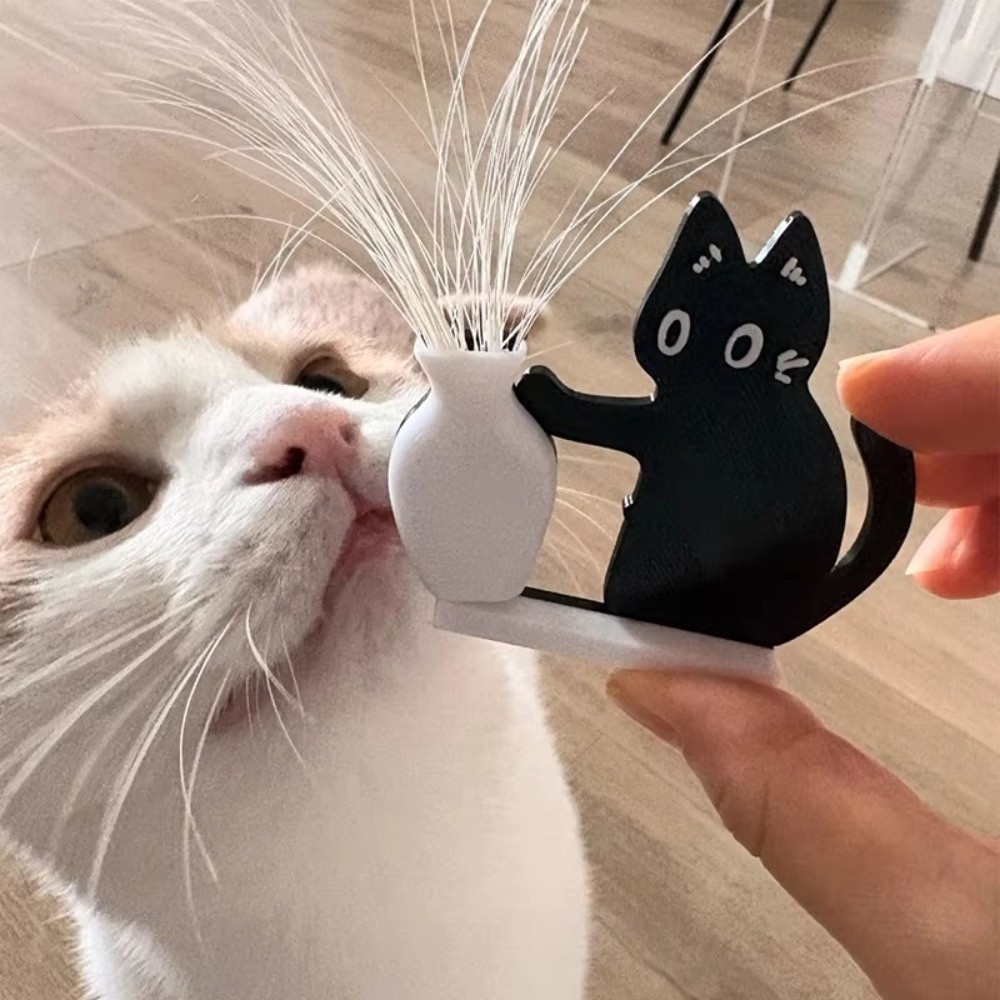 KUGIGI Cat Whiskers Collection Ornaments, Magnetic Acrylic Cat