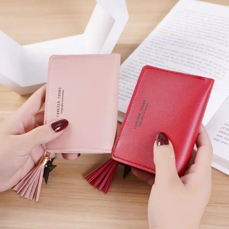 POPmaker shop Dompet Lipat Pendek Mini D202 / Dompet Wanita Praktis​ - Dompet Lipat Mini untuk Kebutuhan Sehari-hari COD - Gambar 3