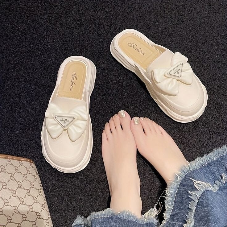 POPmaker shop Loafers Sandal Wanita Jelly YU68 / Slip On Fashion Korea​ - Sendal Cantik dari Bahan Karet PVC COD - Gambar 2