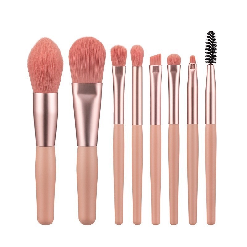 POPmaker Set Kuas Make Up 8pcs Travel Pouch - Gambar 3