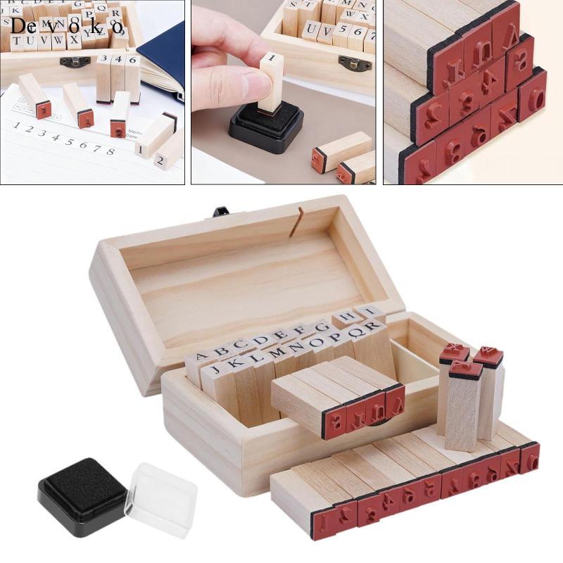 [Cuticate1] 36x Wood Rubber Stamps Scrapbook Supplies Stamper Seal Set ...