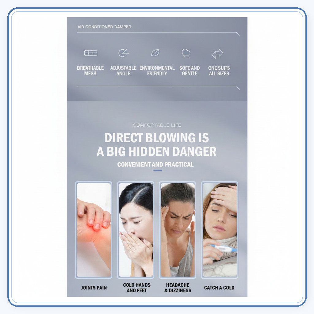 【Pure Care】Air Conditioner Wind Deflector | Anti Direct Blowing AC ...