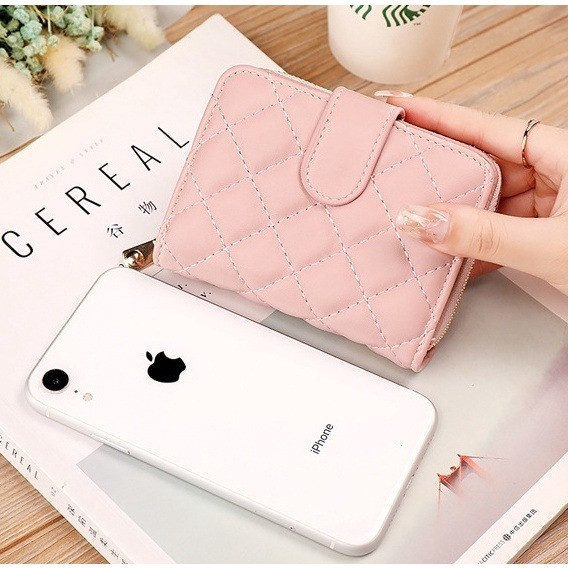 POPmaker shop Dompet Lipat Wanita Model Kotak A87 / Dompet Kartu Multifungsi​ - Dompet dengan Bahan Premium yang Elegan dan Praktis COD - Gambar 2