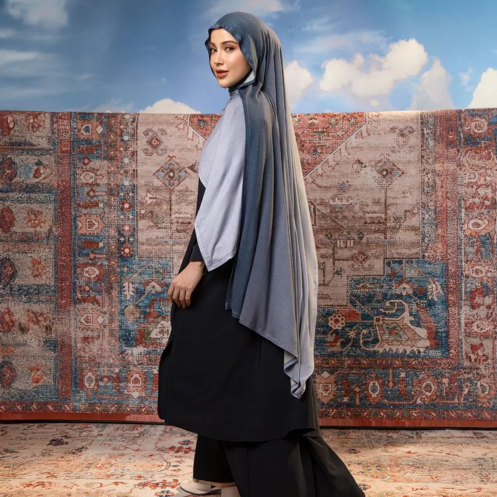 Lozy Hijab - Arabian Gradasi Viscose Rayon Shawl (Gradient Pashmina Gradasi Bahan Viscose Rayon) - Gambar 4