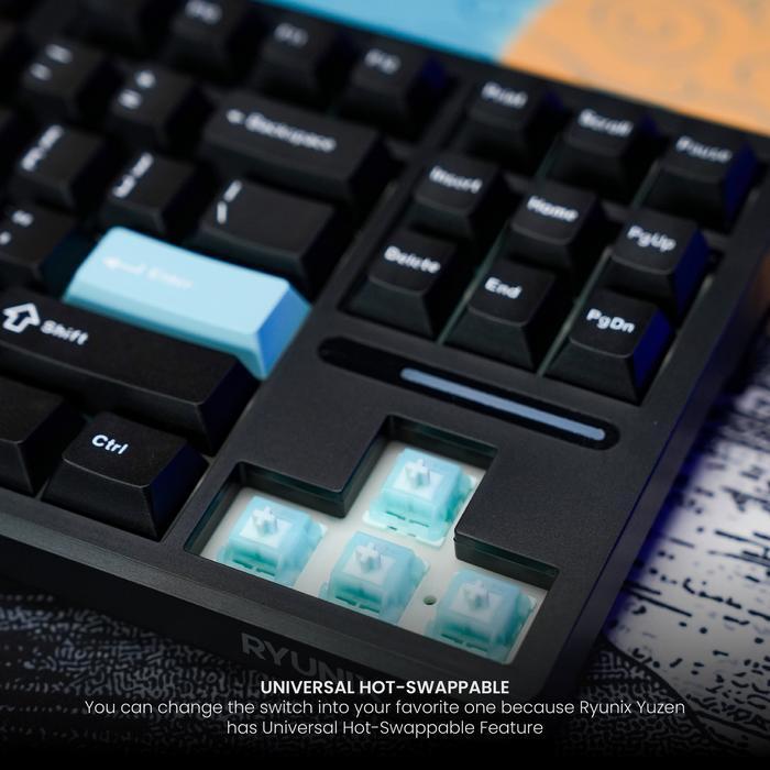 SADES RYUNIX YUZEN XO-787 / XO787 Gaming Keyboard Mechanical TKL HOT SWAP GASKET Tri-mode Connection - Gambar 4