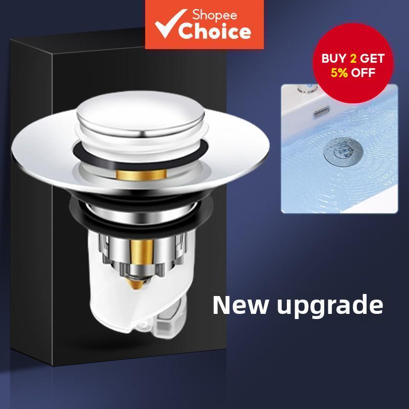 Washbasin Drain Plug, Toilet Sink Push-Button Type Pop-Up Plug ...
