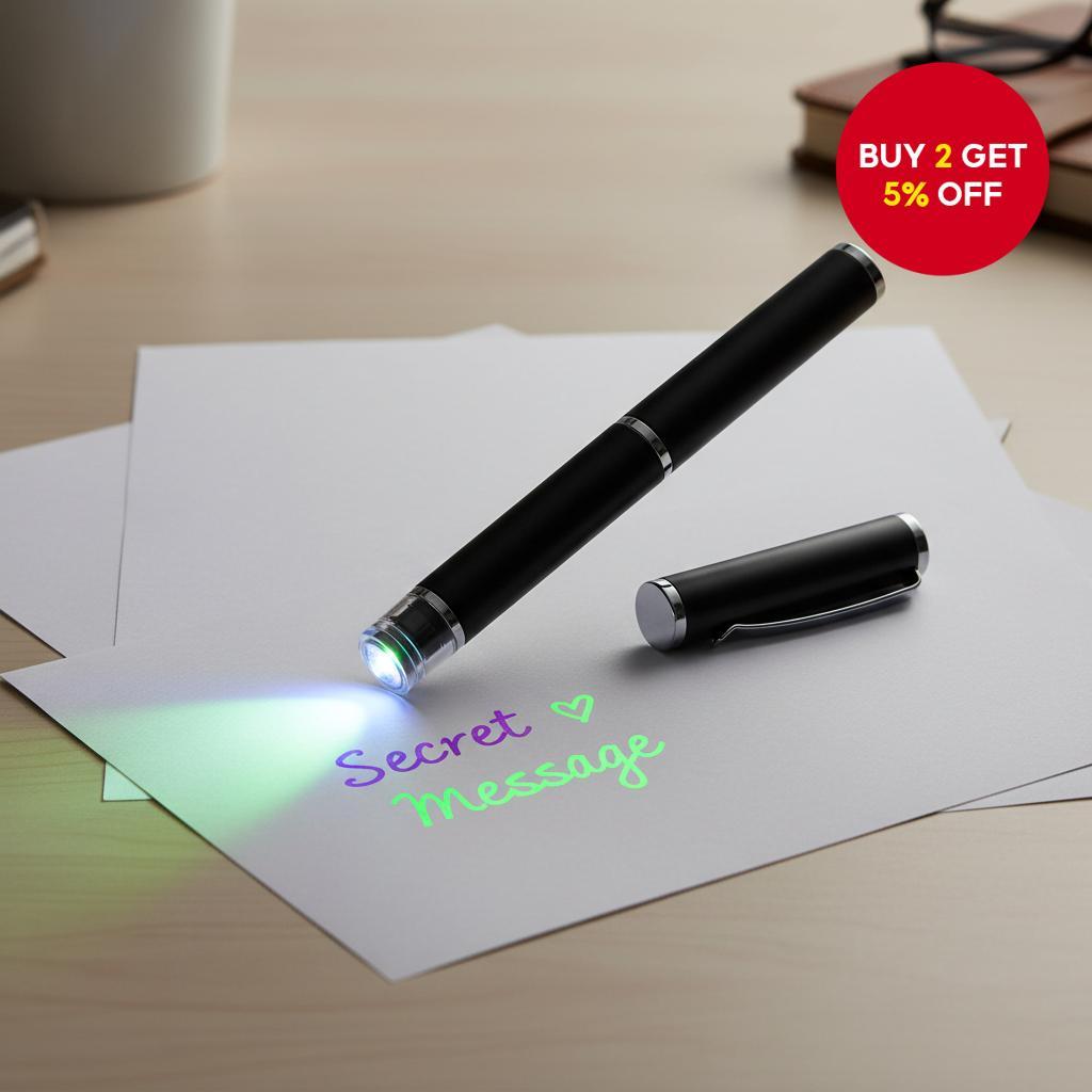 3-Pack Magic Pens with Invisible Ink and UV Light Reveal for Secret ...