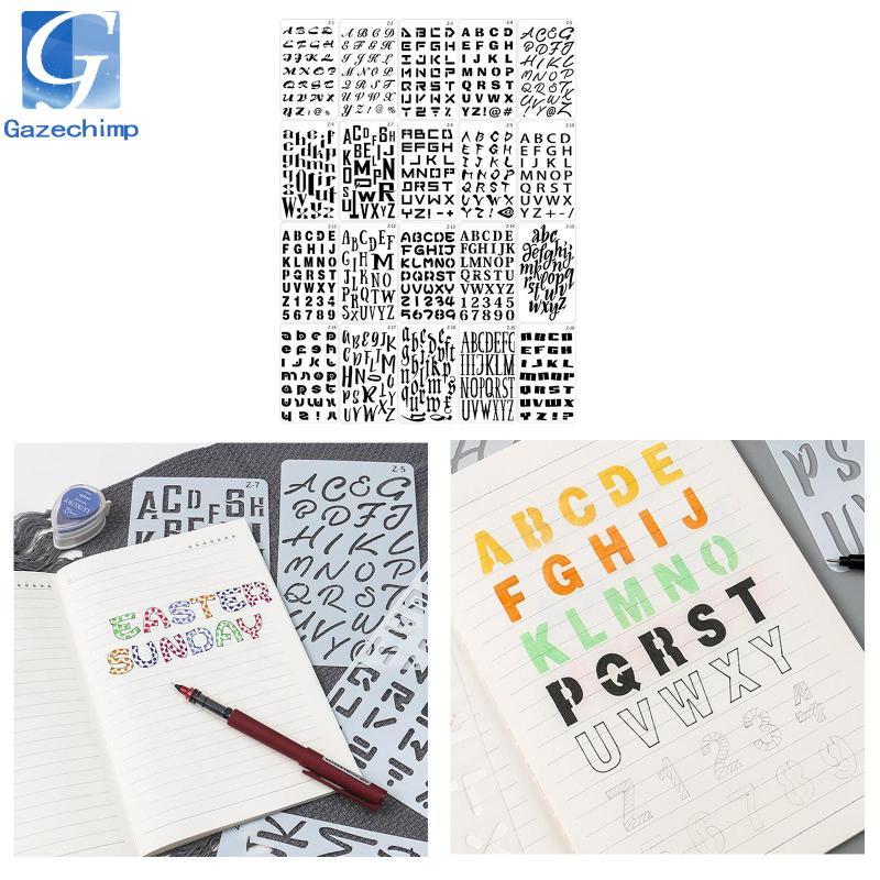 Gazechimp Letters and Numbers Alphabet Templates, Letter Stencils, Pack ...