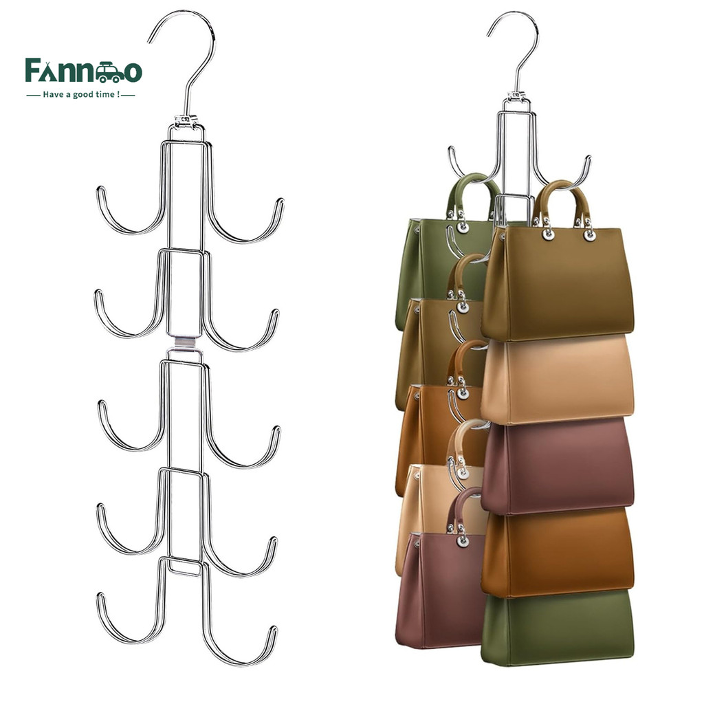FannGo Collapsible Hat Organizer for Closet (1 Pc) | 10 Rotatable Large ...