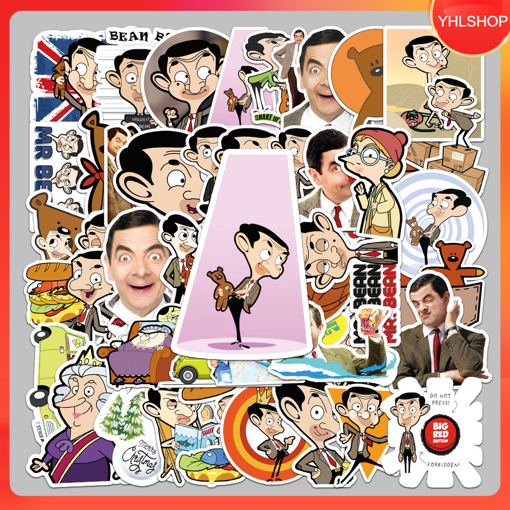 50 Types Of Cartoon Stickers Mr. Bean Sticker | Shopee Singapore