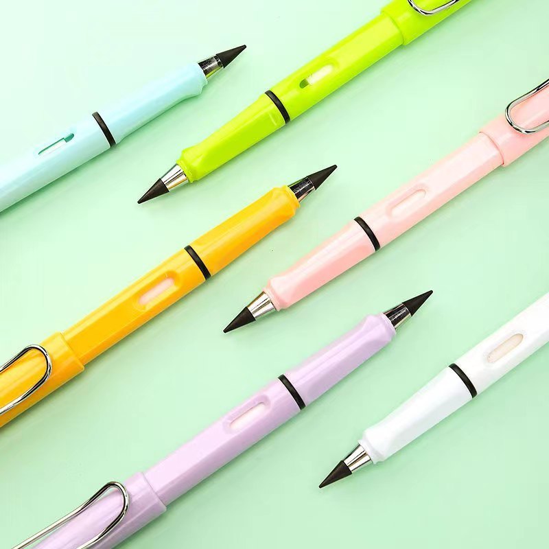 UHOUSE Pensil Ajaib 10pcs Tanpa Rautan / Set Pensil Mekanik Warna Pastel / Eternal Pencil - Gambar 3