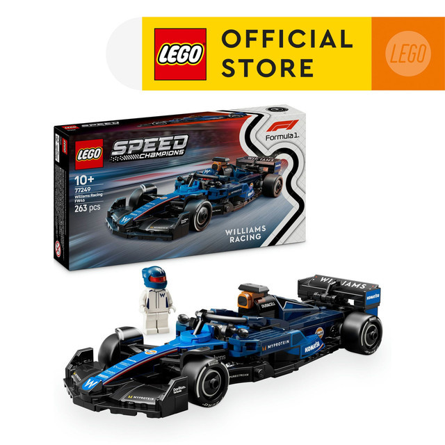 LEGO Speed Champions 77249 Williams Racing FW46 F1 Race Car (263 Pieces), Building Block, Toys, Bricks