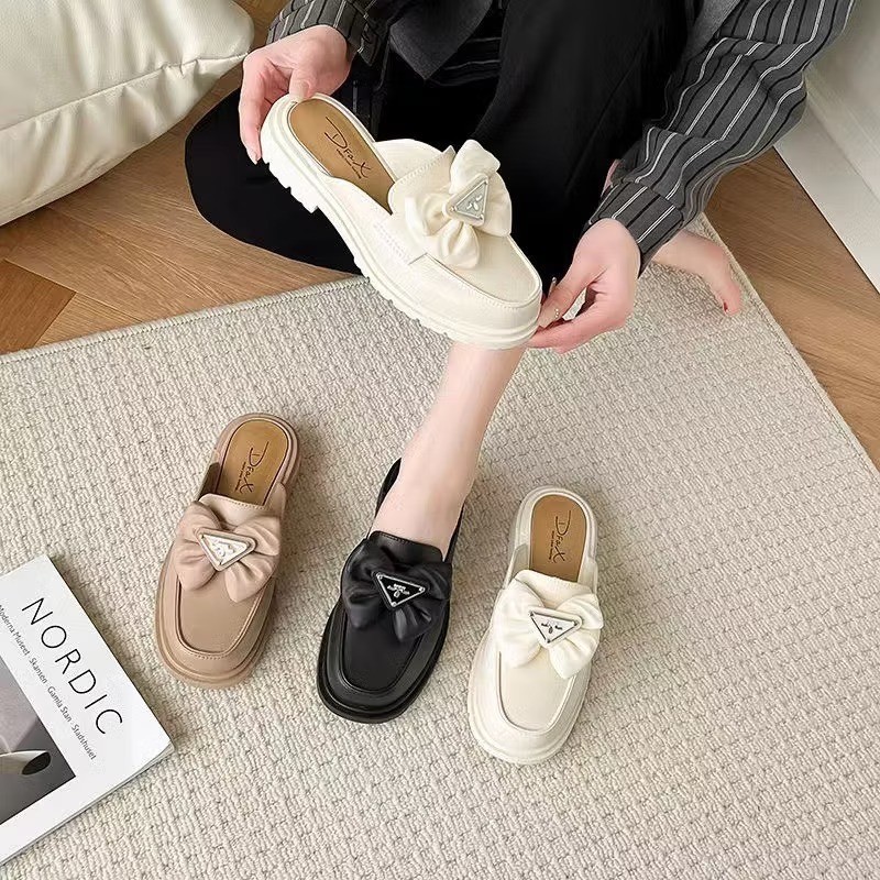 POPmaker shop Loafers Sandal Wanita Jelly YU68 / Slip On Fashion Korea​ - Sendal Cantik dari Bahan Karet PVC COD - Gambar 3