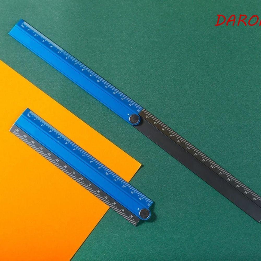 DARON Metal Stationery Rule, Simple Style Creative Folding Ruler, Gift ...