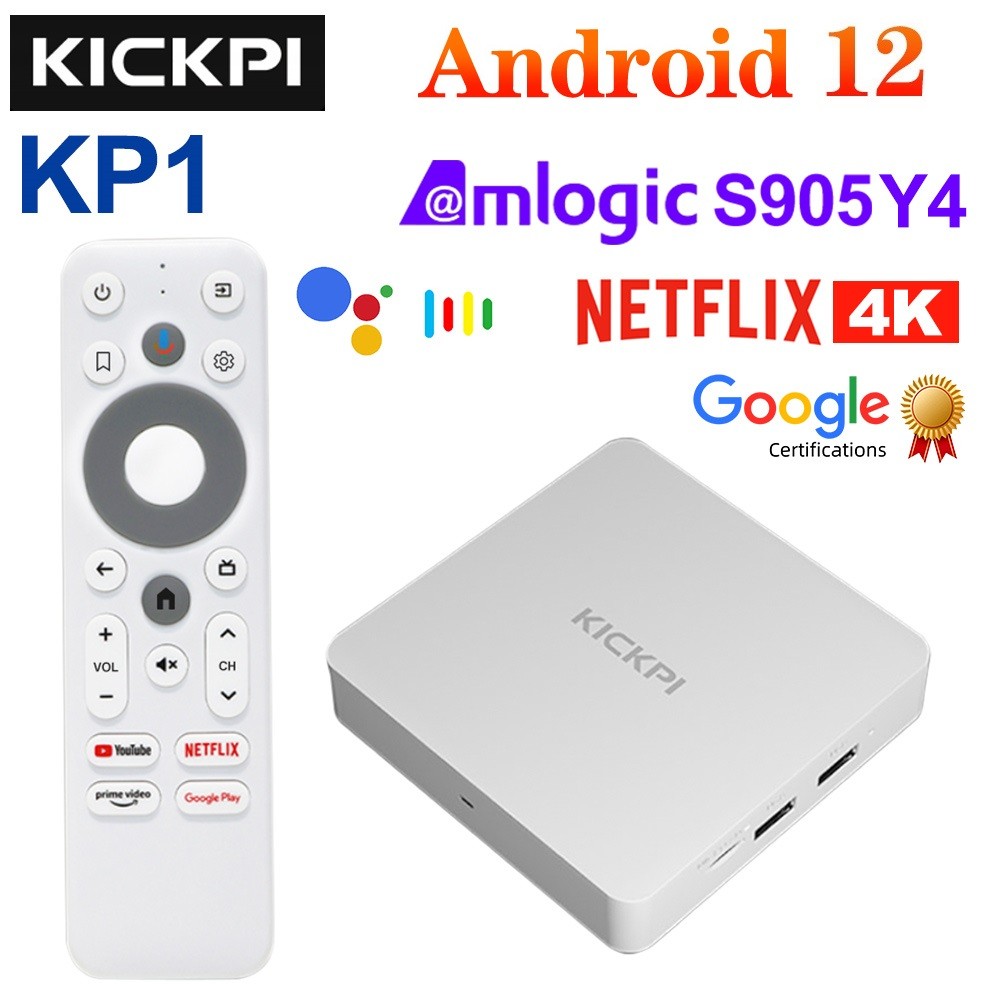 KICKPI KP1 Google Certified TV Box Android 12 Amlogic S905Y4 2GB 32GB ...