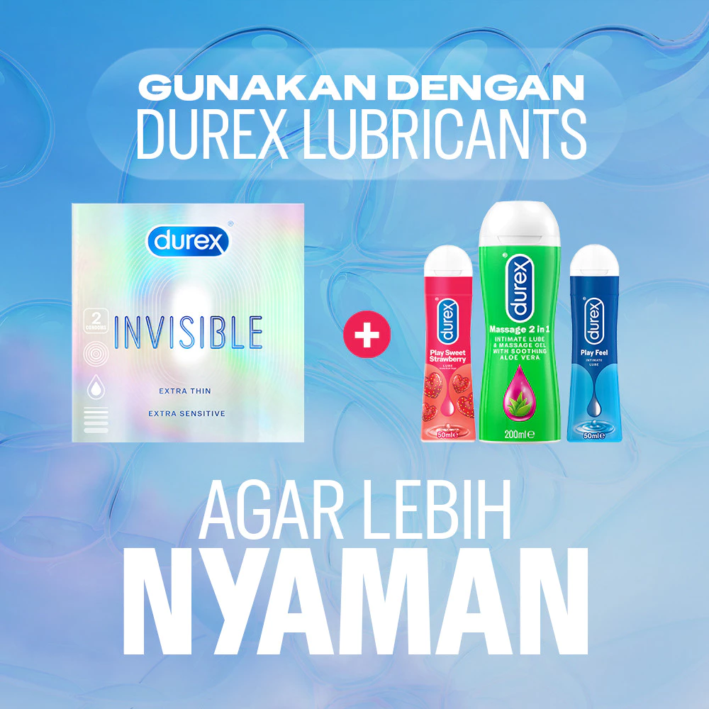 (BEST SELLER) Durex Invisible Extra Thin Extra Sensitive - 10s (Kondom Pria Extra Tipis Dengan Lubricant, Untuk Sensasi Seperti Tidak Pakai Kondom / Alat Kontrasepsi) - Gambar 4