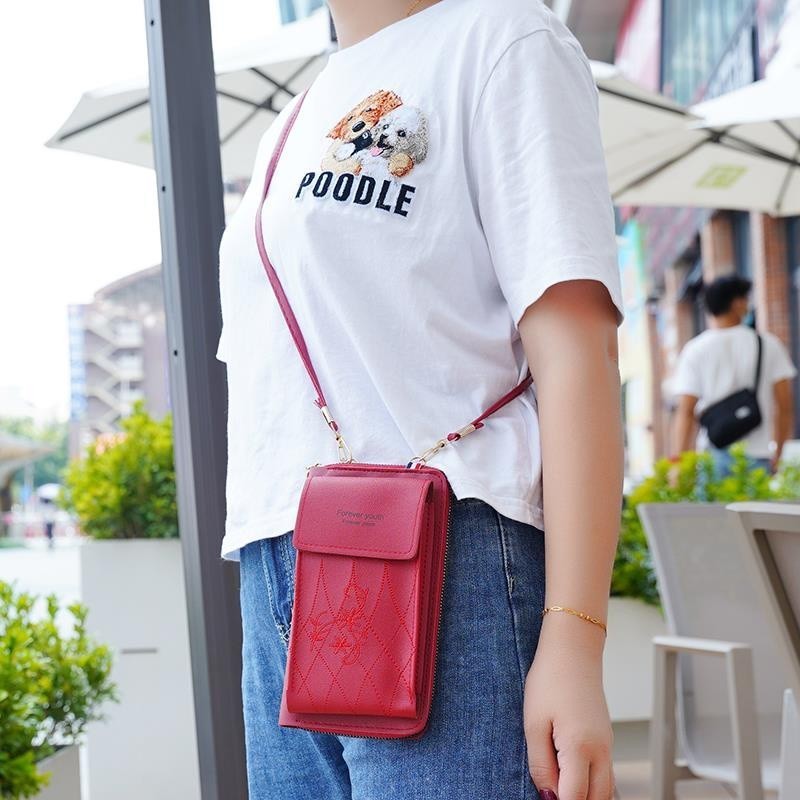 POPmaker shop Tas Selempang Handphone Wanita Q62 / Tas Multifungsi​ - Model Sederhana untuk Membawa HP dan Kebutuhan Harian dengan Praktis COD - Gambar 2