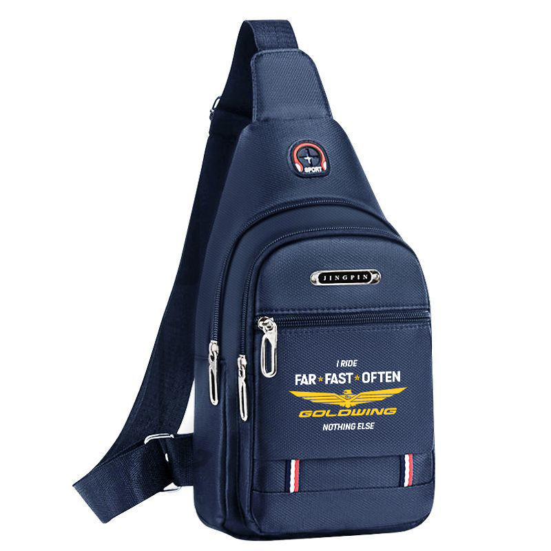 Honda Goldwing Motorcycle Chest Sling Bag Men Waterproof Canvas Fanny ...