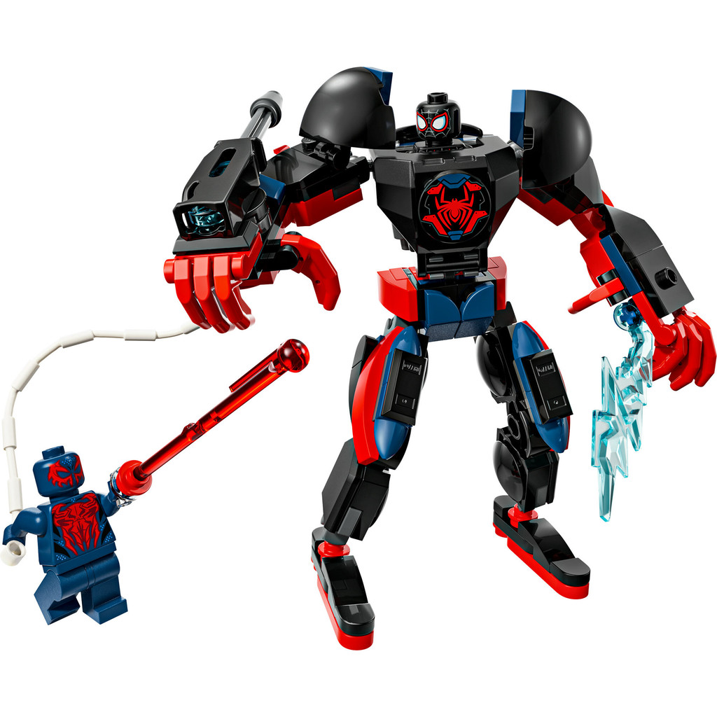 LEGO Super Heroes 76337 Miles Morales Mech vs. Spider-Man 2099 (135 Pieces), Building Block, Toys, Bricks - Gambar 3