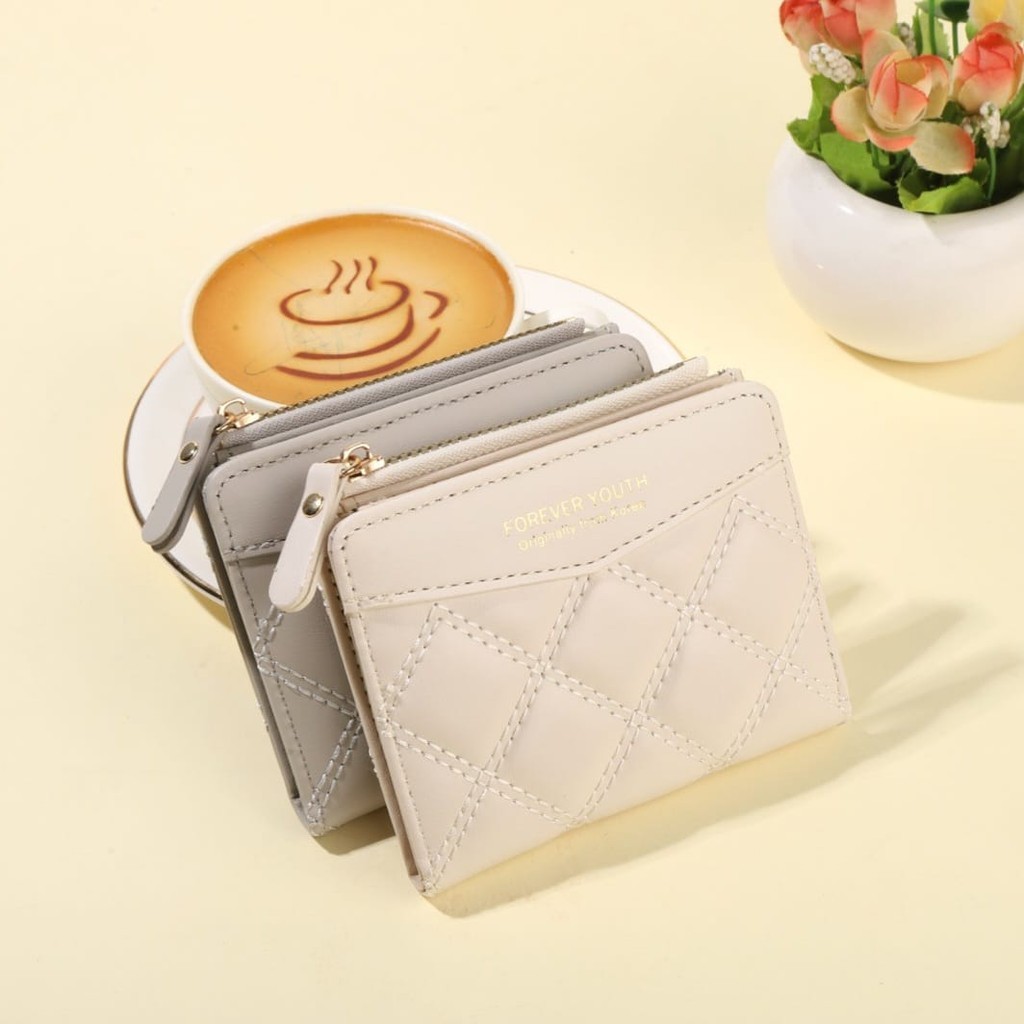POPmaker shop Dompet Lipat Kulit Wanita AC05 - Dompet Mini / Wallet Kartu Wanita, Banyak Slot & Organizer Sederhana, Tahan Lama dan Elegan untuk Sehari-hari COD - Gambar 2