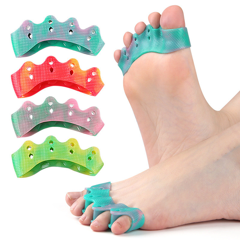1 pair of front foot pads colorful five-hole toe separator SEBS ...