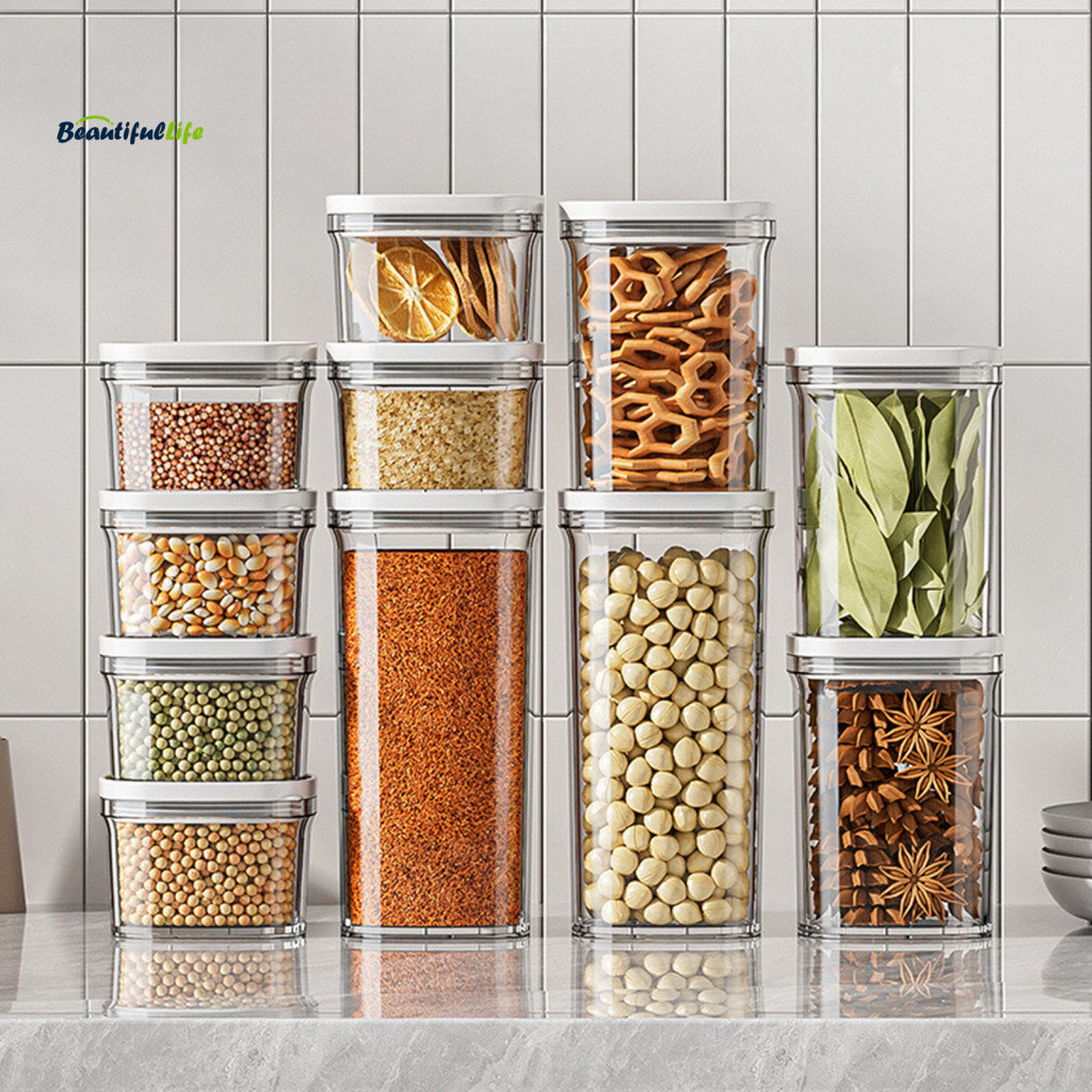 beautifullife Kitchen Spice Rack Kitchen Countertop Organizer Sealed ...