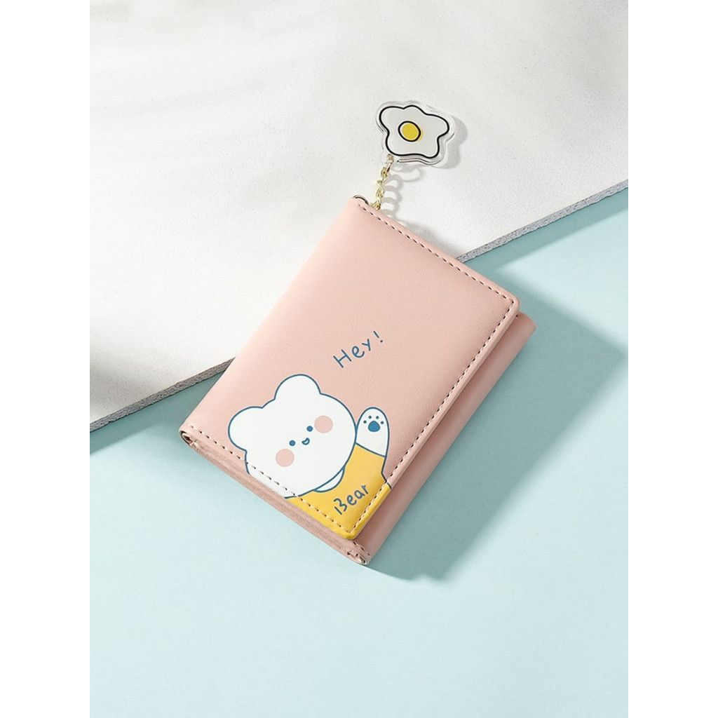POPmaker shop Dompet Lipat Mini Wanita A86 / Dompet Motif Animal Import​ - Dompet Portabel Fashion yang Lucu dan Praktis COD - Gambar 3