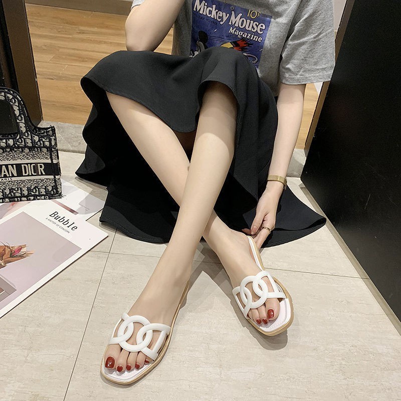 POPmaker shop Sandal Wanita SP19 / Slop Slip On Casual - Fashion Footwear Trendy & Nyaman COD - Gambar 2
