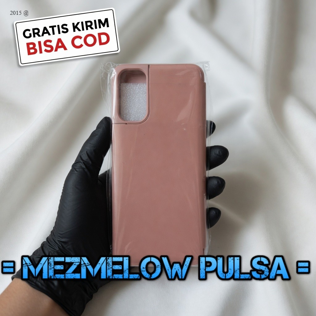 Caseng Flip Phone Case Clear View Cover Flip Case OPPO RENO 4 BIASA