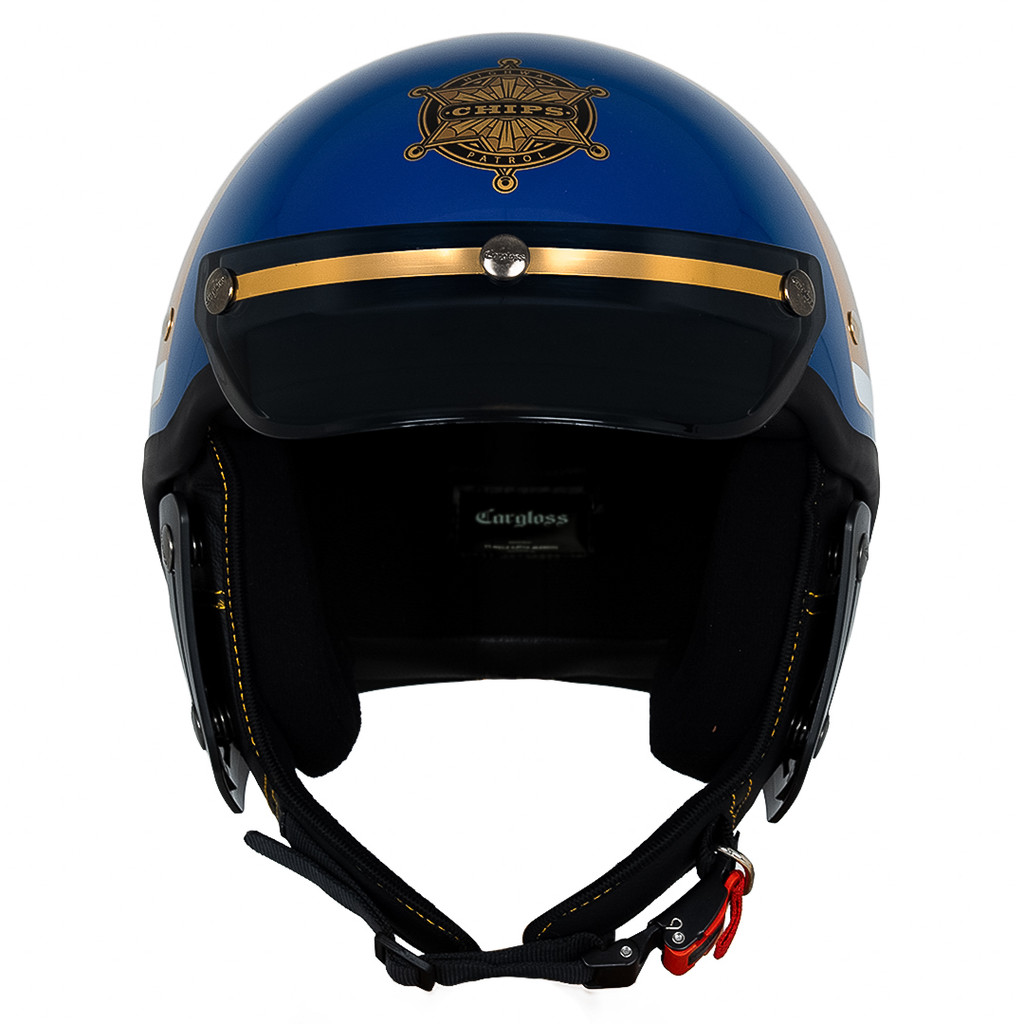 Cargloss CFS Chips Patrol Retro Helm Half Face - Gold - Gambar 4