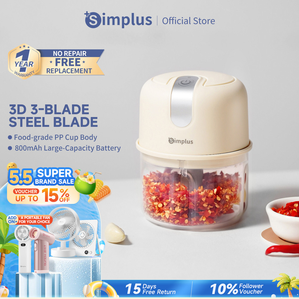 Simplus 250ml Meat Grinder | Garlic Crusher | Vegetable Chopper | Spice ...