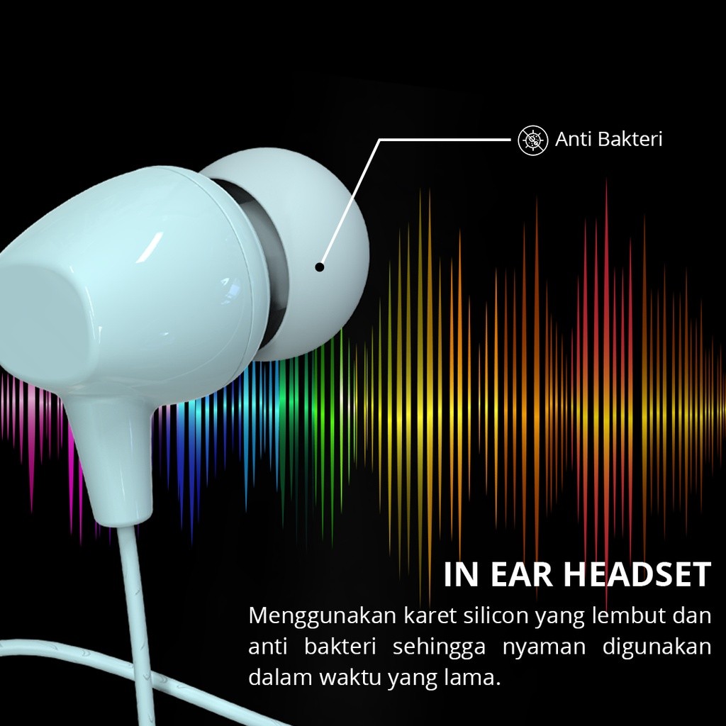 Hippo Handsfree Funky Neo Earphone Stereo Wired Headset - Gambar 3