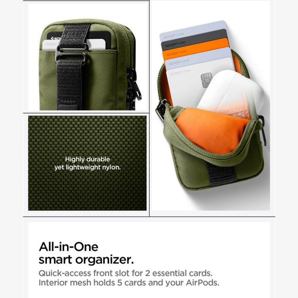 SPIGEN Pouch Tintap Zip Magfit Portable Organizer Compact RFID Secure Magnetic Wallet - Gambar 3