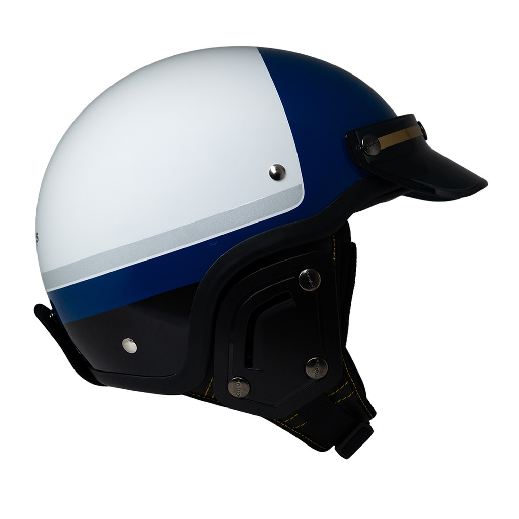 Cargloss CFS Chips Patrol Retro Helm Half Face - White - Gambar 4