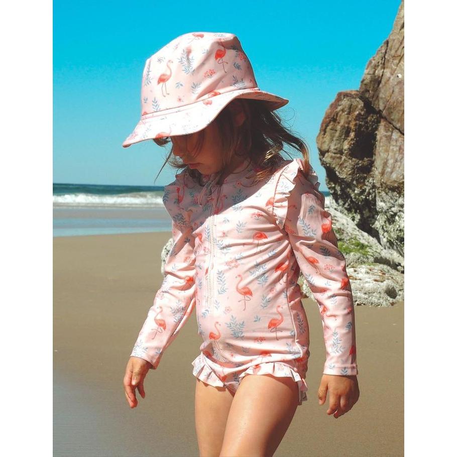 PUREBABY Frilly Long Sleeve Swimsuit | Girls Swimwear | Shopee Singapore