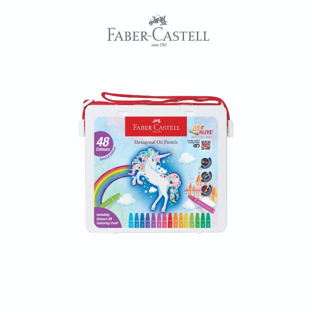 Faber-Castell Unicorn Stationery Oil pastel set 48 dan pensil warna set 24 - Gambar 2
