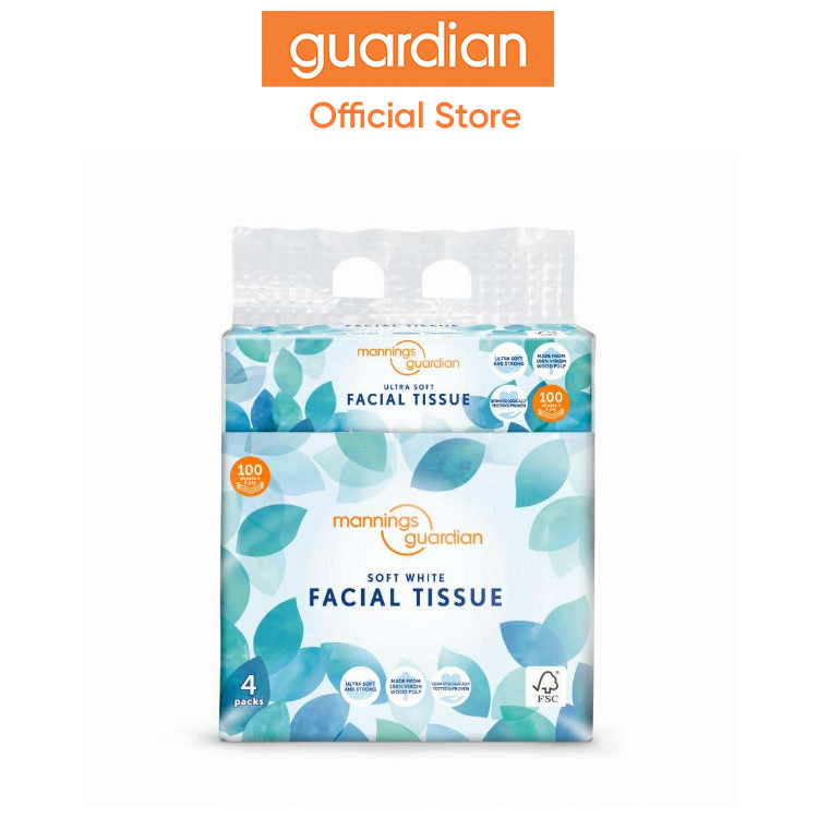 Guardian 3-Ply Soft Facial Tissue 4x100s (Bunny) | Shopee Singapore