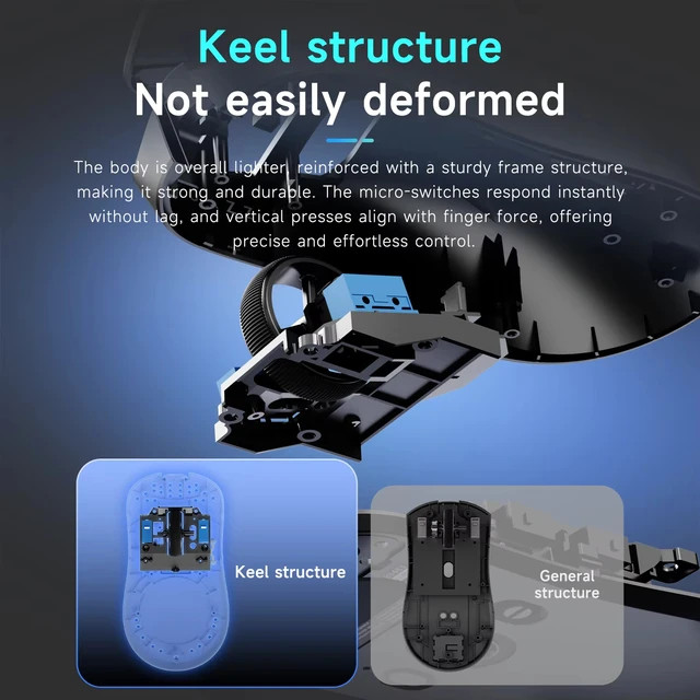 Ajazz AJ200 / AJ-200 NL MC Wireless Gaming Mouse with AI Support - Gambar 3