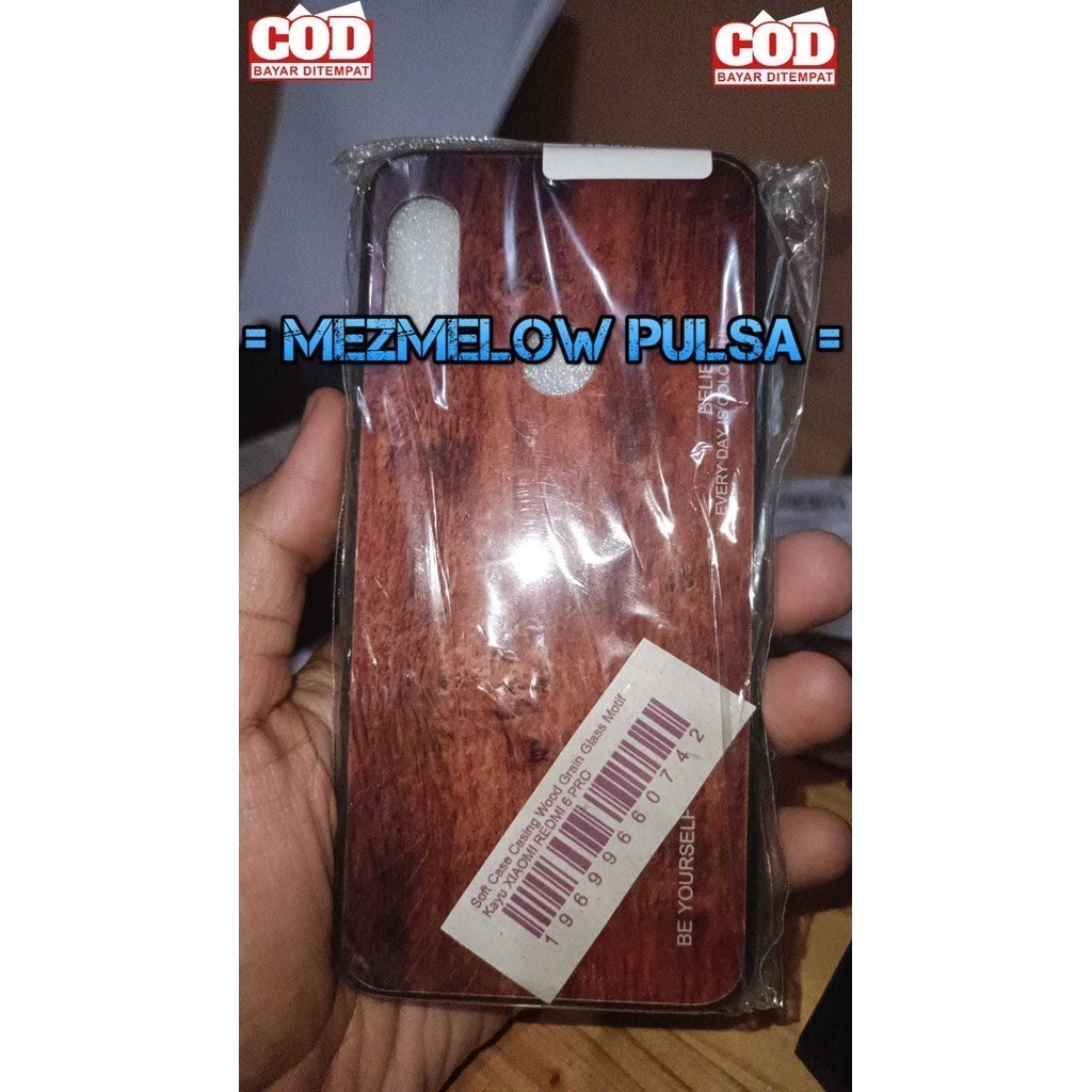 Casing Wood Grain Glass Motif Kayu Caseng Hard Case XIAOMI REDMI NOTE 7 / XIAOMI REDMI NOTE 7 PRO - Gambar 3